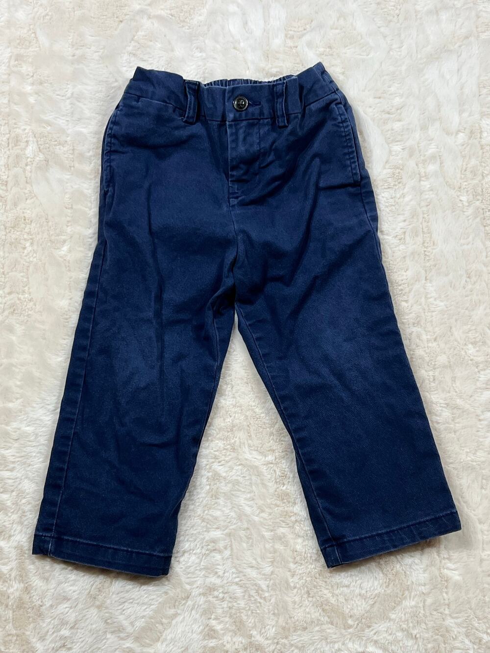 Ralph Lauren Boys 24M Blue Chino Pants Toddler Cotton Straight Leg EUC